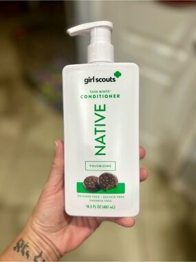 Native White and Green Girl Scouts Thin Mints Conditioner Pump Bottle